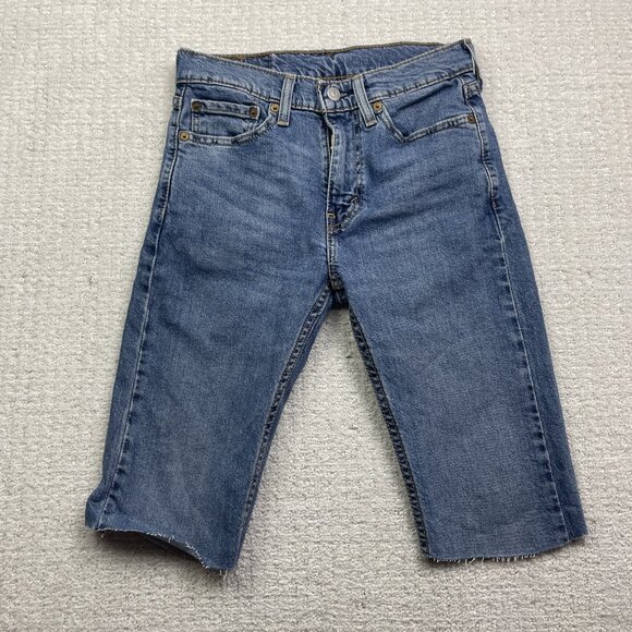 Levi’s 510 Cutoff Denim Shorts Men’s Size 28 Blue Distressed Jean Summer Casual - Picture 2 of 12